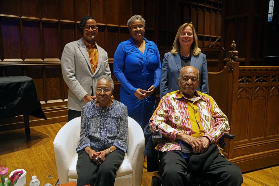 Dr. Hortense J. Spillers, Dr. Edmund W. Gordon, Dr. Ezekiel Dixon-Román, Dr. C. Riley Snorton, and Provost Kerry Ann O’Meara.