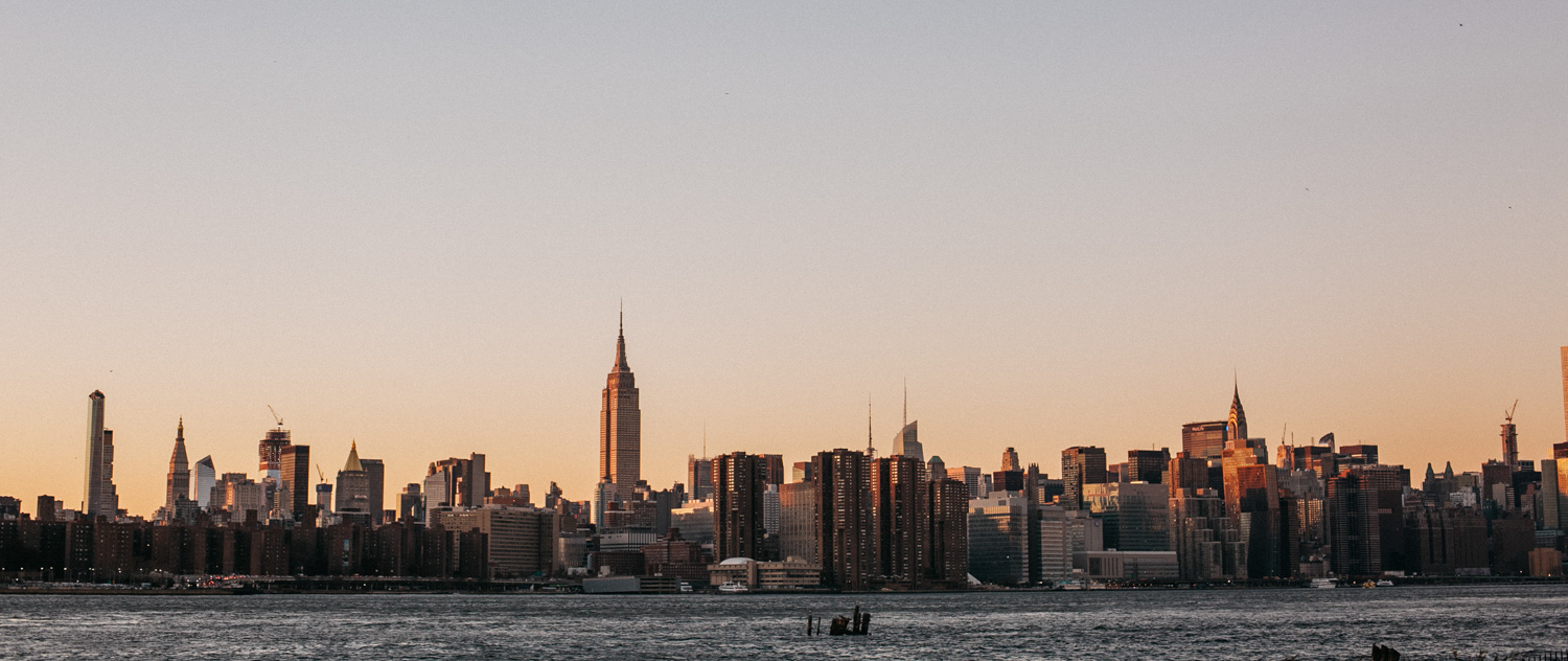 skyline during sunset